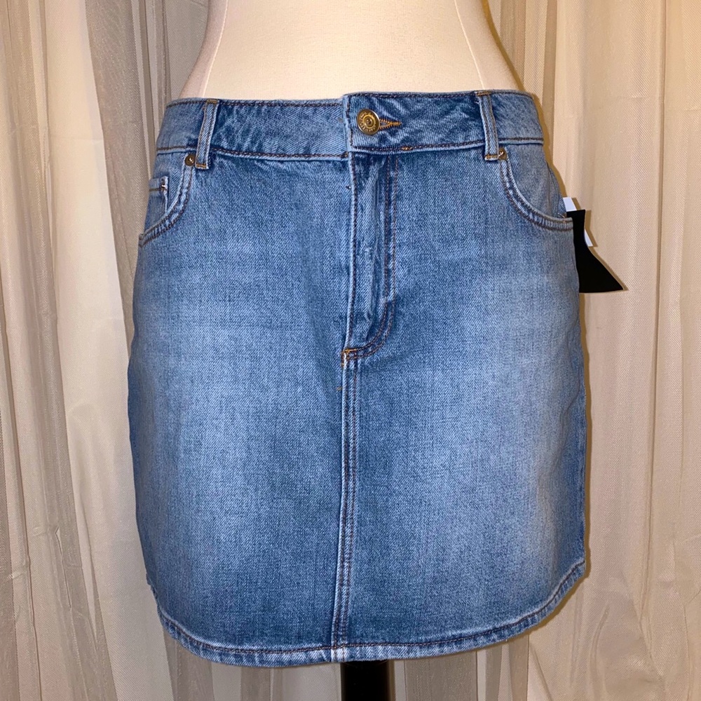 HP!🎉NWT GANNI Denim Mini Skirt size US 12/DK 42